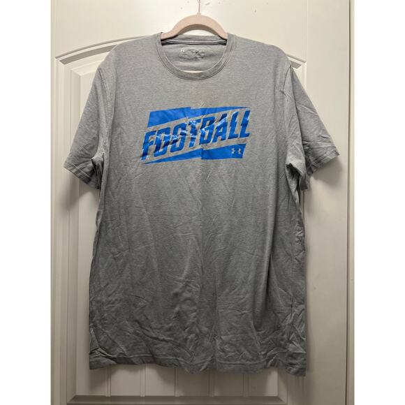 Under Armour Other - Under Armour Men’s Loose Fit Heatgear Football Casual Top Shirt Size L Gray Blue